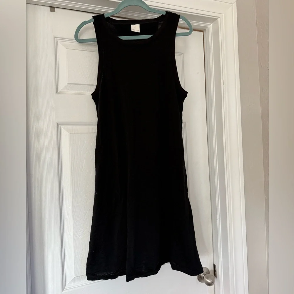 Classic Black Tank Swing Dress - 100% Merino - Picture 3 of 6